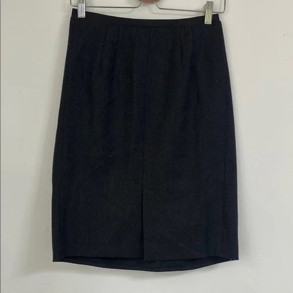 Black Knee-Length Hache Wool Pencil Skirt sz S - Picture 4 of 8